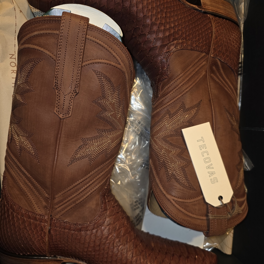Tecovas Brown Leather Cowboy Boots